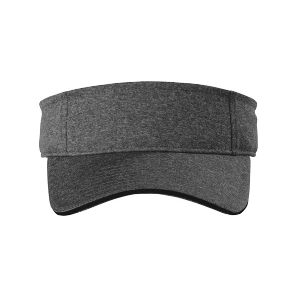 SPORT-TEK CONTENDER VISOR | GRAPHITE HEATHER / BLACK